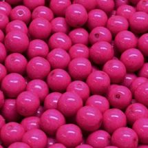 Pyöreä lasihelmi Tsekki opaakki pintaväri magenta 6 mm 30 kpl