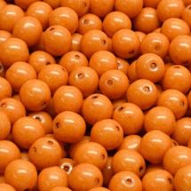 Pyöreä lasihelmi Tsekki opaakki pintaväri tyrni 6 mm 30 kpl