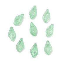 Lehti "laakeripuu" 6,5x12 mm opaali vaaleanvihreä 10 kpl