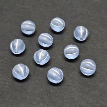 Urahelmi pyöreä matta vaaleansininen / hopea 8 mm 30 kpl