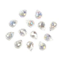 Pisarahelmi särmikäs n. 4x6 mm kirkas AB 10 kpl