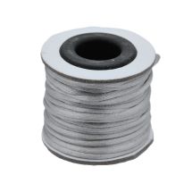 Satiininyöri 2 mm tumma hopea n. 10 m