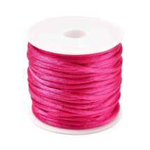Satiininyöri 2 mm tumma hot pink n. 10 m
