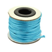 Satiininyöri 2 mm tumma turkoosi n. 10 m