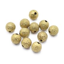 Metallihelmi kimaltava messinki 8 mm 10 kpl