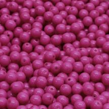 Pyöreä lasihelmi Tsekki opaakki pintaväri fuksianpunainen 4 mm 30 kpl