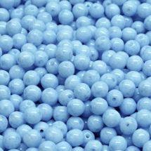 Pyöreä lasihelmi Tsekki opaakki pintaväri vaaleansininen 4 mm 30 kpl