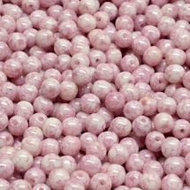 Pyöreä lasihelmi Tsekki opaakki pintaväri vanha roosa 4 mm 30 kpl