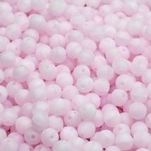 Pyöreä lasihelmi Tsekki opaakki matta vaaleanpunainen 4 mm 30 kpl