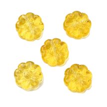 Kukka lemmikki 13,5 mm kirkas värikäsitelty auringonkeltainen 5 kpl