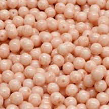 Pyöreä lasihelmi Tsekki opaakki pintaväri persikka 4 mm 30 kpl