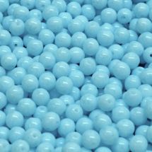 Pyöreä lasihelmi Tsekki opaakki pintaväri aqua 4 mm 30 kpl