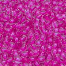 Pyöreä lasihelmi Tsekki kirkas/fuksia hurrikaani 4 mm 30 kpl