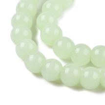 Pyöreä lasihelmi opaali lämmin mintunvihreä 6 mm 25 kpl