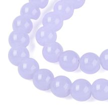 Pyöreä lasihelmi opaali kylmä vaalea violetti 6 mm 25 kpl