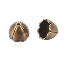 Kalotti/nauhanpääte antiikkimessinginvärinen urakuvioitu kuppi 17x16 mm 1 kpl