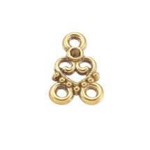 Y-linkki/rosary sydän 15x11 mm antiikkikullanvärinen 1 kpl