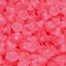 Kukka 5x7 mm pikkunuppu opaakki pintavärjätty vadelmanpunertava 10 kpl