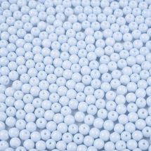 Pyöreä lasihelmi opaakki pintaväri n. 5,5 mm vaaleansininen n. 50 kpl