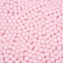 Pyöreä lasihelmi opaakki pintaväri n. 5,5 mm vaaleanpunainen n. 50 kpl