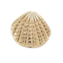 Metallihelmi näkinkenkä vaaka/pystyraidat 12x13,5 mm 14k kullattu 1 kpl