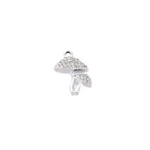 Metallimaskotti sienet platinanvärinen / kirkkaat strassit 19x13 mm