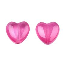 Sydän 12 mm värikäsitelty fuksia 5 kpl