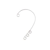 Korvanlehti korvakorupohja 3+1 silmukalla 55x36 mm 316 terästä 1 kpl