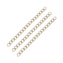 Säätöketju isolla silmukalla n. 4-5 cm 304  18k kullattua terästä 3 kpl