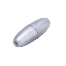 Turvalukko muovia kapea suippo hopea 20x11 mm