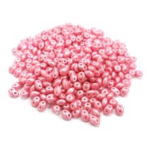 PRECIOSA Pressed Twin™ kaksireikäinen helmi Matt Pearl Pink 20g