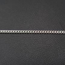 Panssariketju 2x1,4 mm hopeoitu 10 cm