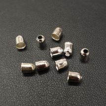 Kalotti tuppi hopeoitu 4,9x3,8 mm 10 kpl