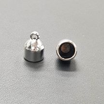 Nauhanpääte liimattava holkki 14x10 mm platinanvärinen 8 mm 2 kpl