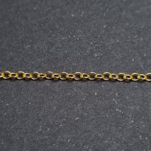 Ovaali kaapeliketju 2x1,5 mm kullanvärinen 10 cm