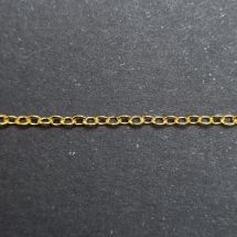 Litteä kaapeliketju 2,5x2 mm kullanvärinen 10 cm