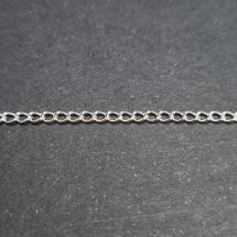 Kaapeliketju twist 3x2 mm hopeoitu 10 cm