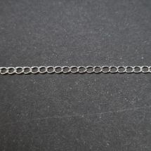 Panssariketju 4x3 mm hopeoitu 10 cm