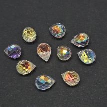 Pisarahelmi särmikäs 8x10 mm kirkas AB 10 kpl