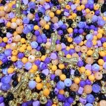 Akryylihelmilajitelma Halloween moniväri /kulta n. 10 g