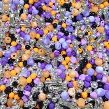 Akryylihelmilajitelma Halloween moniväri /platina n. 10 g