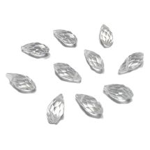 Pisarahelmi särmikäs 6x12 mm kirkas 10 kpl