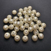 Synteettinen helmi pyöreä 8 mm kerma "lumipallo" 10 g
