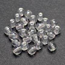 Pyöreä lasihelmi lysteri kirkas 4 mm 30 kpl