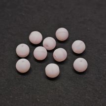 Pyöreä lasihelmi opaakki matta vaalea pinkki/harmaa 6 mm 10 kpl