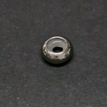Metallihelmi stoppihelmi rondelli 10x4,5 mm saumaton 201 teräs/silikonisisus 1 kpl