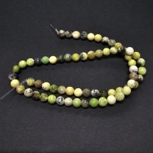 Tukkuerä kivihelmi pyöreä 6 mm vaalea serpentiini n. 38 cm nauha