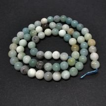 Tukkuerä kivihelmi pyöreä 6 mm amatsoniitti n. 39 cm nauha