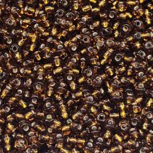 Siemenhelmi 6/0 Tsekki hopeasisus tumma meripihka 10 g