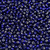 Siemenhelmi 6/0 Tsekki hopeasisus tumma koboltti 10 g